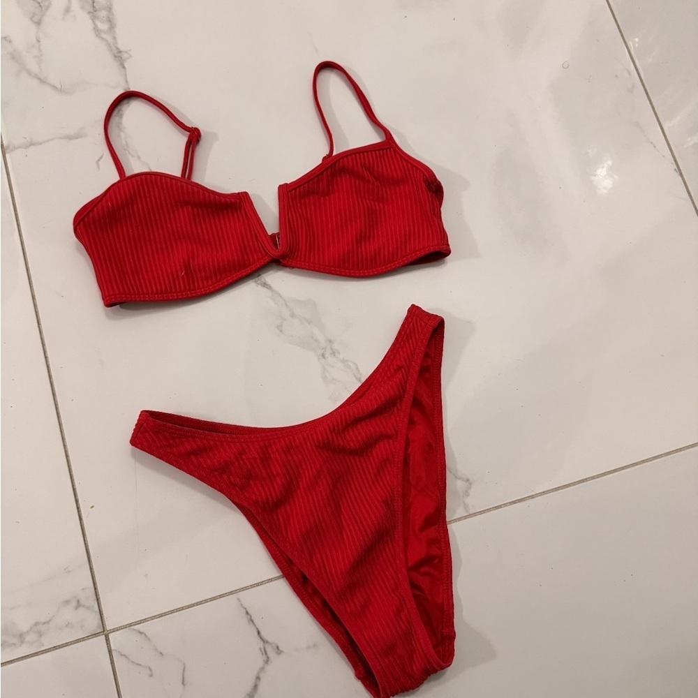 La Hearts By Pacsun Red Underwire Bikini Set Size XS - Picture 2 of 4